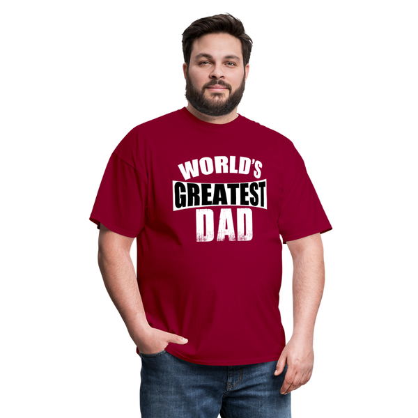 World's Greatest Dad Men's Classic T-Shirt - dark red