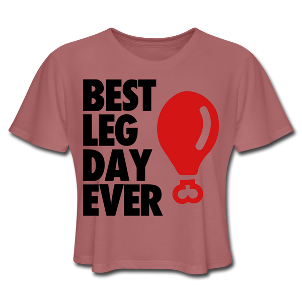 Best Leg Day Ever Women's Cropped T-Shirt - mauve