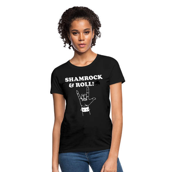 Shamrock & Roll! Women's T-Shirt - black