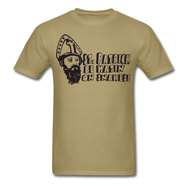 St. Patrick Be Hatin On Snakes Men's T-Shirt - khaki