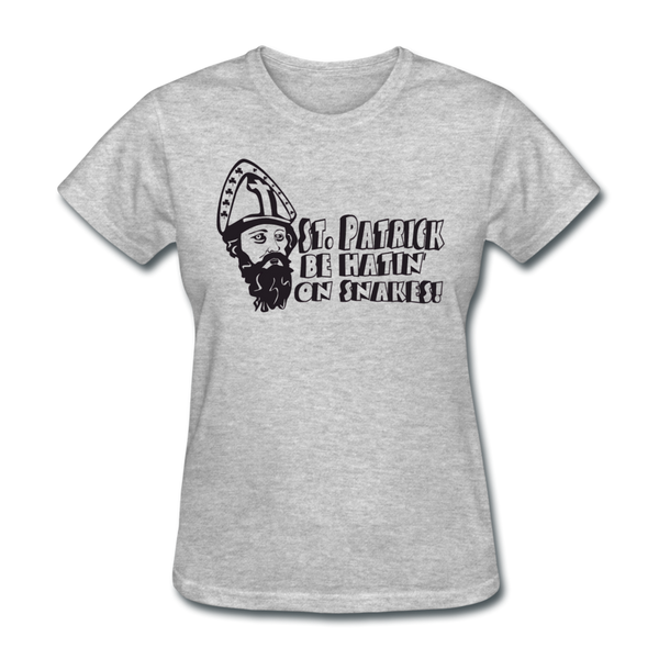 St. Patrick Be Hatin On Snakes Women's T-Shirt - heather gray