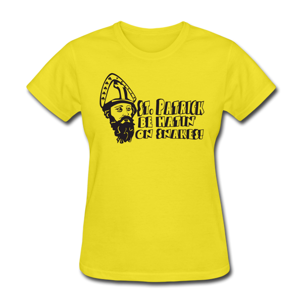St. Patrick Be Hatin On Snakes Women's T-Shirt - yellow