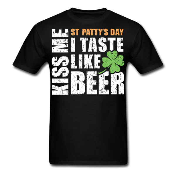 St Patty's Day Kiss Me I Taste Like Beer Men's Classic T-Shirt - black