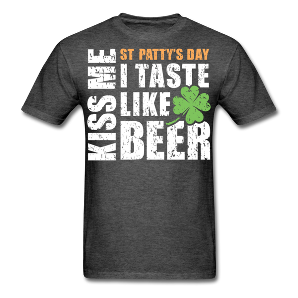 St Patty's Day Kiss Me I Taste Like Beer Men's Classic T-Shirt - heather black