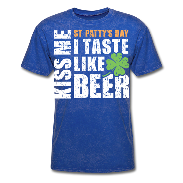 St Patty's Day Kiss Me I Taste Like Beer Men's Classic T-Shirt - mineral royal