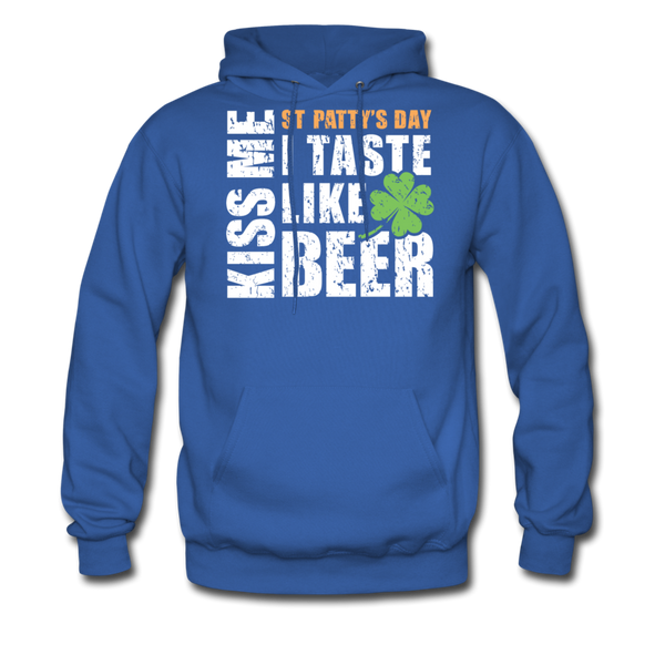St Patty's Day Kiss Me I Taste Like Beer Men's Hoodie - royal blue