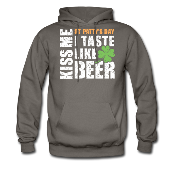 St Patty's Day Kiss Me I Taste Like Beer Men's Hoodie - asphalt gray