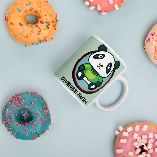 Diverse Panda Greener Themed Logo Mug