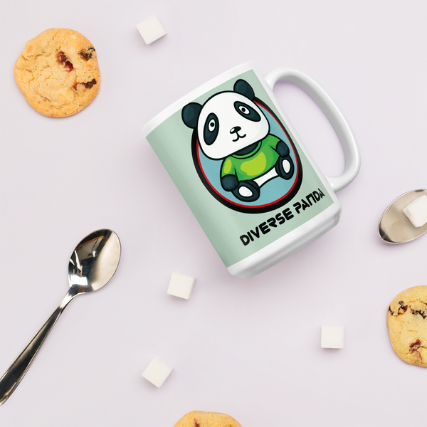 Diverse Panda Greener Themed Logo Mug