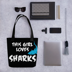 This Girl Loves Sharks Tote bag