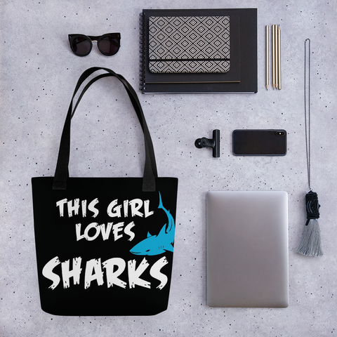 This Girl Loves Sharks Tote bag