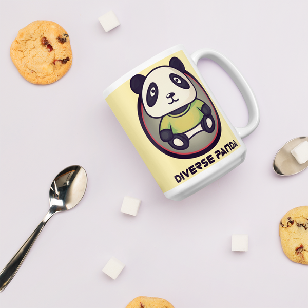 Diverse Panda Vintage Yellow Triangle Themed Mug