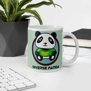 Diverse Panda Greener Themed Logo Mug