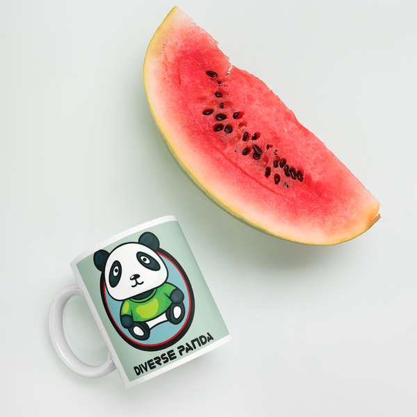 Diverse Panda Greener Themed Logo Mug