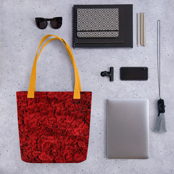 Ruby Red Rose Tote bag