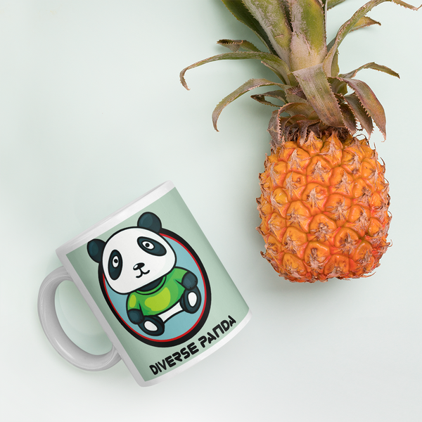 Diverse Panda Greener Themed Logo Mug