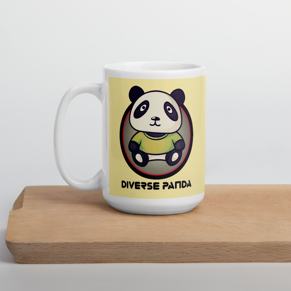 Diverse Panda Vintage Yellow Triangle Themed Mug