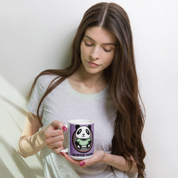 Diverse Panda Purple Glow Themed Mug