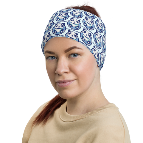 Diverse Panda Blue Lighter Themed Light Blue Neck Gaiter/ Head Wrap