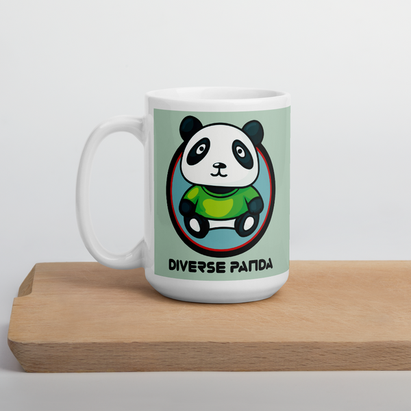 Diverse Panda Greener Themed Logo Mug