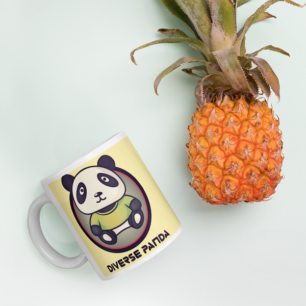 Diverse Panda Vintage Yellow Triangle Themed Mug