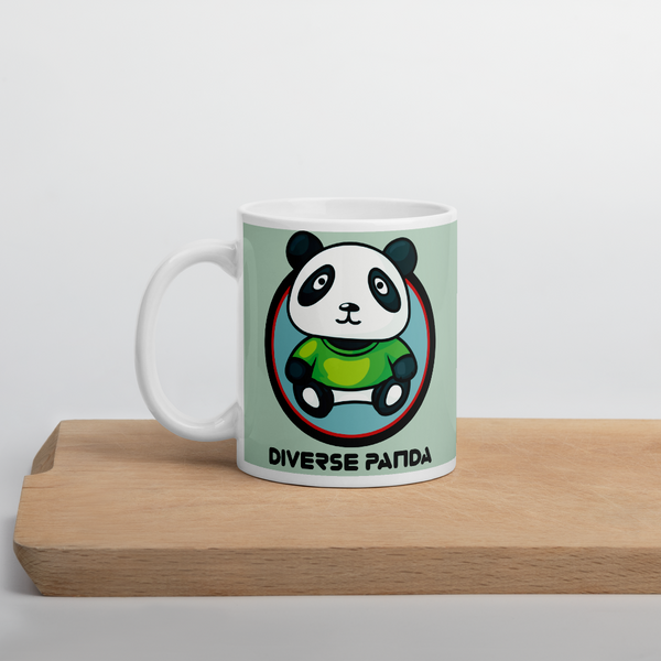 Diverse Panda Greener Themed Logo Mug