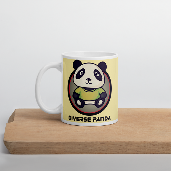 Diverse Panda Vintage Yellow Triangle Themed Mug