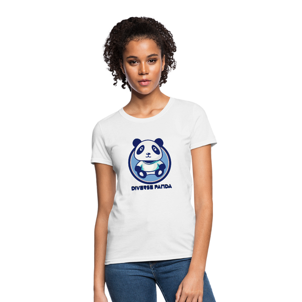 Diverse Panda Blue Lighter Themed Women's T-Shirt - white