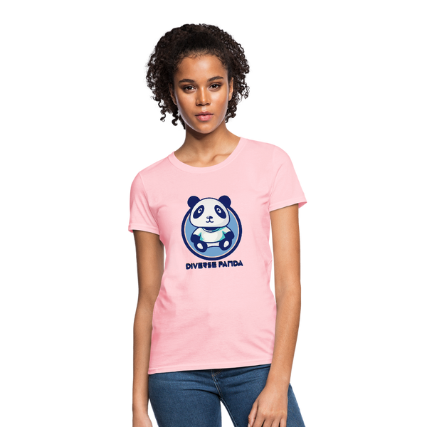 Diverse Panda Blue Lighter Themed Women's T-Shirt - pink