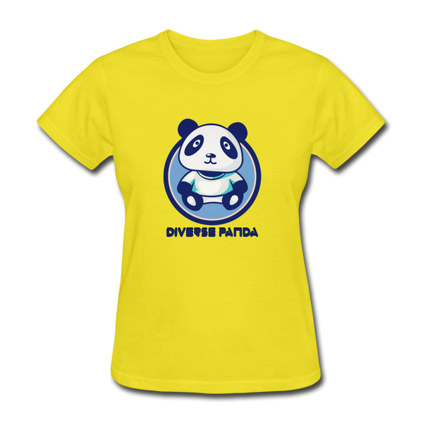 Diverse Panda Blue Lighter Themed Women's T-Shirt - yellow