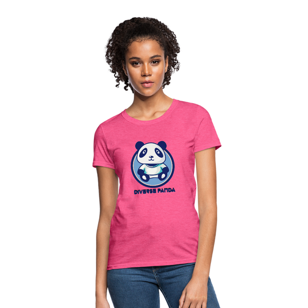 Diverse Panda Blue Lighter Themed Women's T-Shirt - heather pink