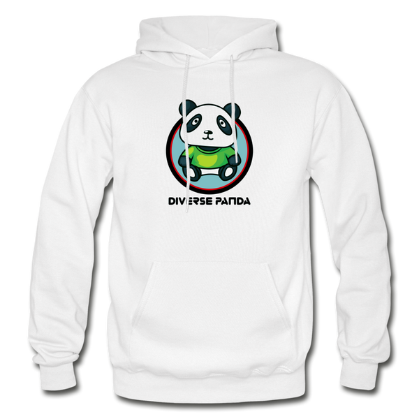 Official Diverse Panda Greener Themed Gildan Heavy Blend Adult Hoodie - white