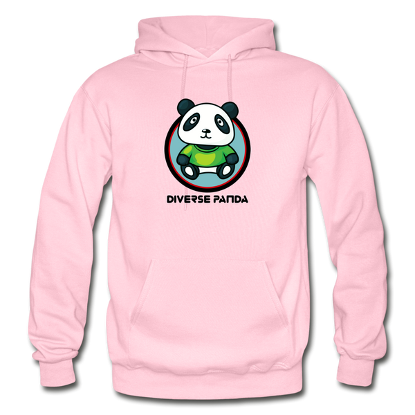 Official Diverse Panda Greener Themed Gildan Heavy Blend Adult Hoodie - light pink