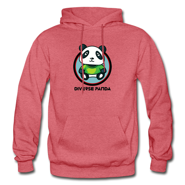 Official Diverse Panda Greener Themed Gildan Heavy Blend Adult Hoodie - heather red