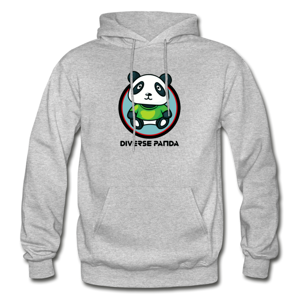 Official Diverse Panda Greener Themed Gildan Heavy Blend Adult Hoodie - heather gray