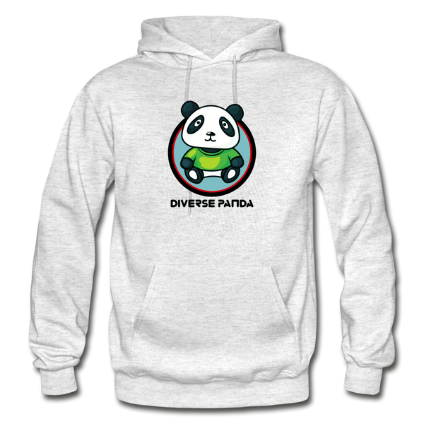 Official Diverse Panda Greener Themed Gildan Heavy Blend Adult Hoodie - light heather gray