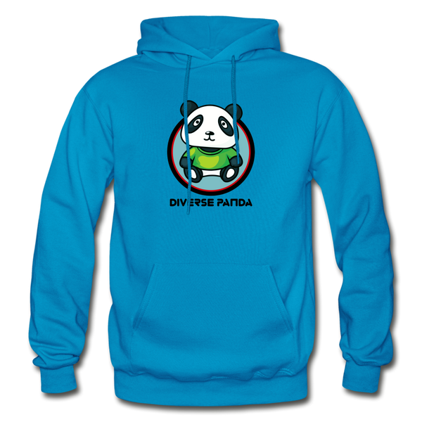 Official Diverse Panda Greener Themed Gildan Heavy Blend Adult Hoodie - turquoise