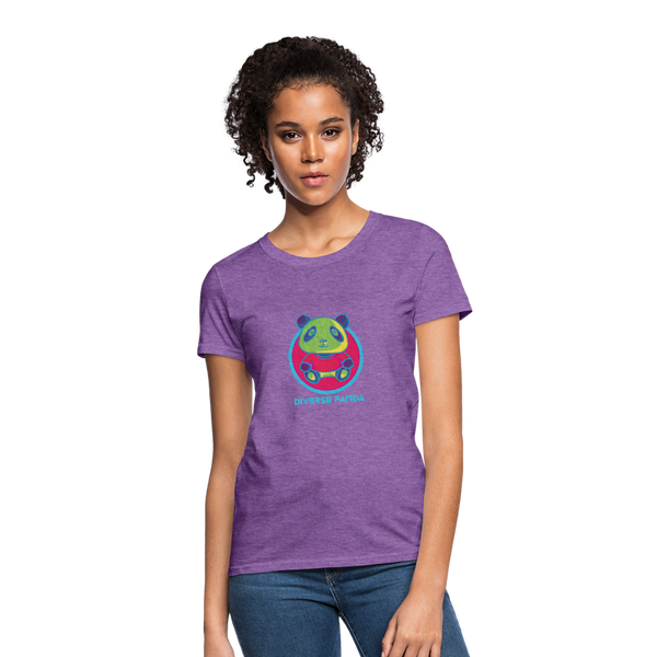 Diverse Panda Funky Themed Women's T-Shirt - purple heather