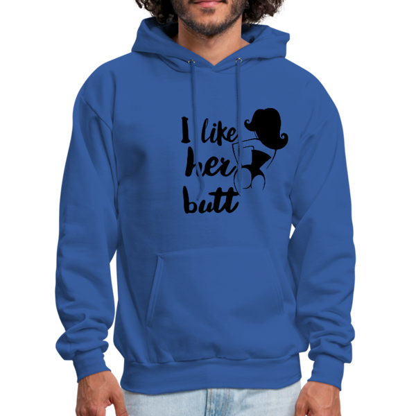 I Like Her Butt Men's Hoodie - royal blue