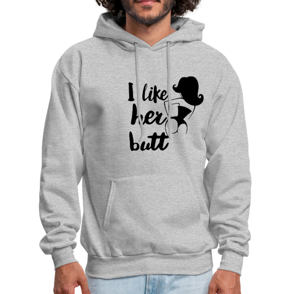 I Like Her Butt Men's Hoodie - heather gray