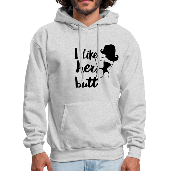 I Like Her Butt Men's Hoodie - ash 