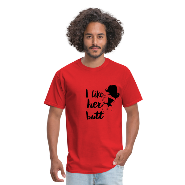 I Like Her Butt Men's T-Shirt - red