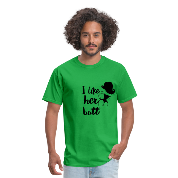 I Like Her Butt Men's T-Shirt - bright green