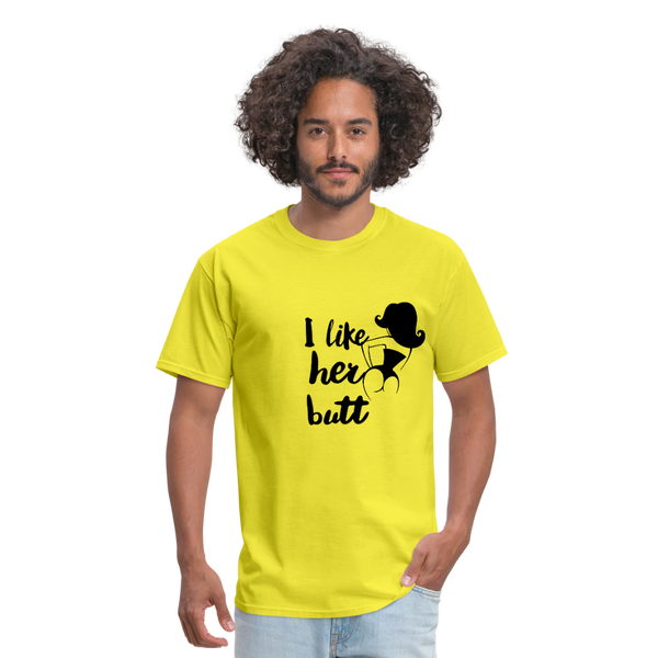 I Like Her Butt Men's T-Shirt - yellow