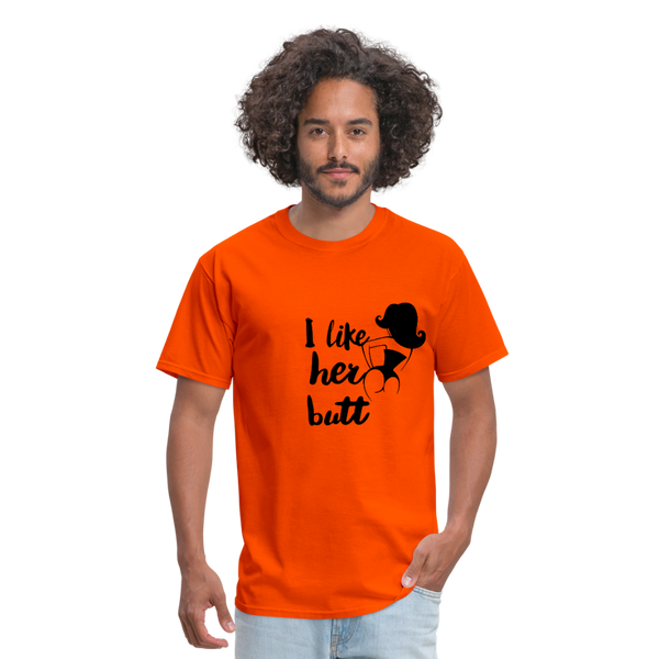 I Like Her Butt Men's T-Shirt - orange