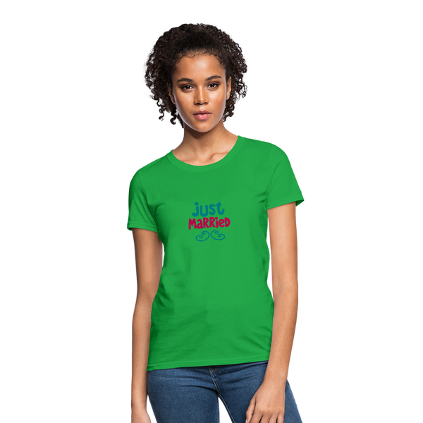 Just Married Women's T-Shirt - bright green