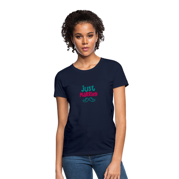 Just Married Women's T-Shirt - navy