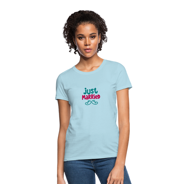 Just Married Women's T-Shirt - powder blue