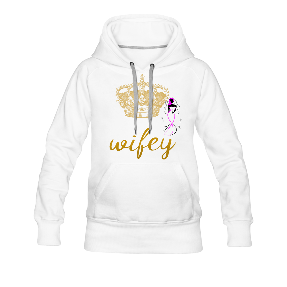 Women’s Wifey Premium Hoodie - white