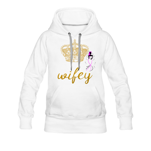 Women’s Wifey Premium Hoodie - white